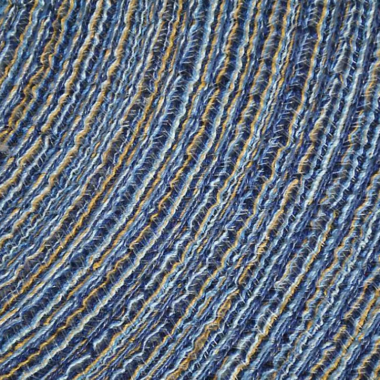 Table Linens-Kirklands Home Variegated Round Placemats, Set of 6 Blue