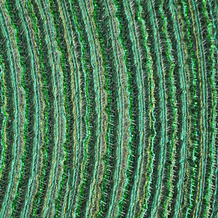 Table Linens-Kirklands Home Variegated Round Placemats, Set of 6 Green