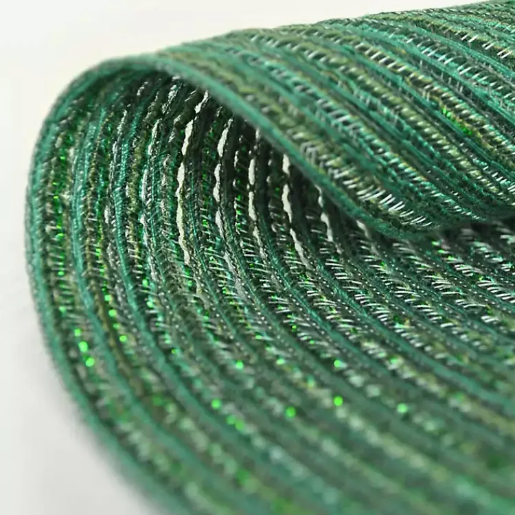 Table Linens-Kirklands Home Variegated Round Placemats, Set of 6 Green