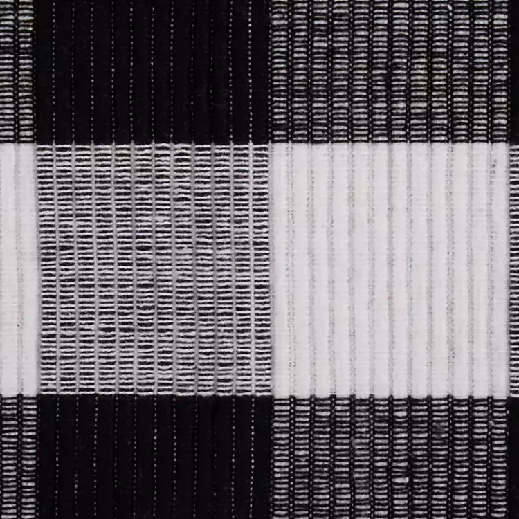 Table Linens-Kirklands Home and White Buffalo Check Placemats, Set of 6 Black