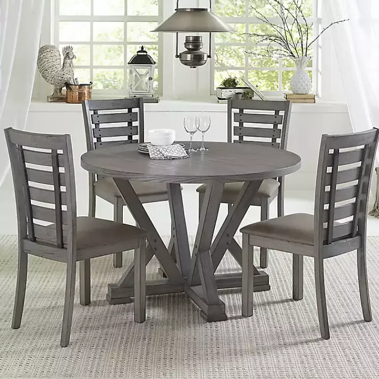 Dining Chairs-Kirklands Home Wooden Fiji Dining Chairs, Set of 2 Gray