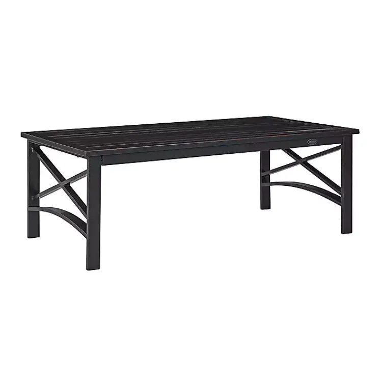 Outdoor Tables-Kirklands Home Oiled Bronze Metal Dayton Outdoor Coffee Table Brown