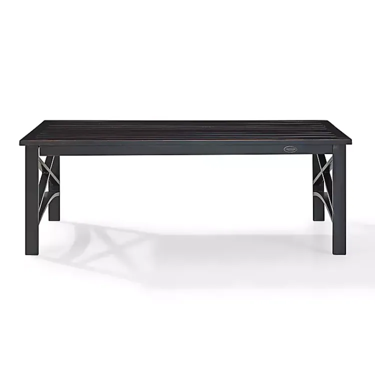 Outdoor Tables-Kirklands Home Oiled Bronze Metal Dayton Outdoor Coffee Table Brown