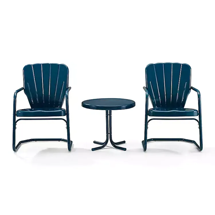 Outdoor Sets-Kirklands Home Madison 3-pc. Chat Set Blue