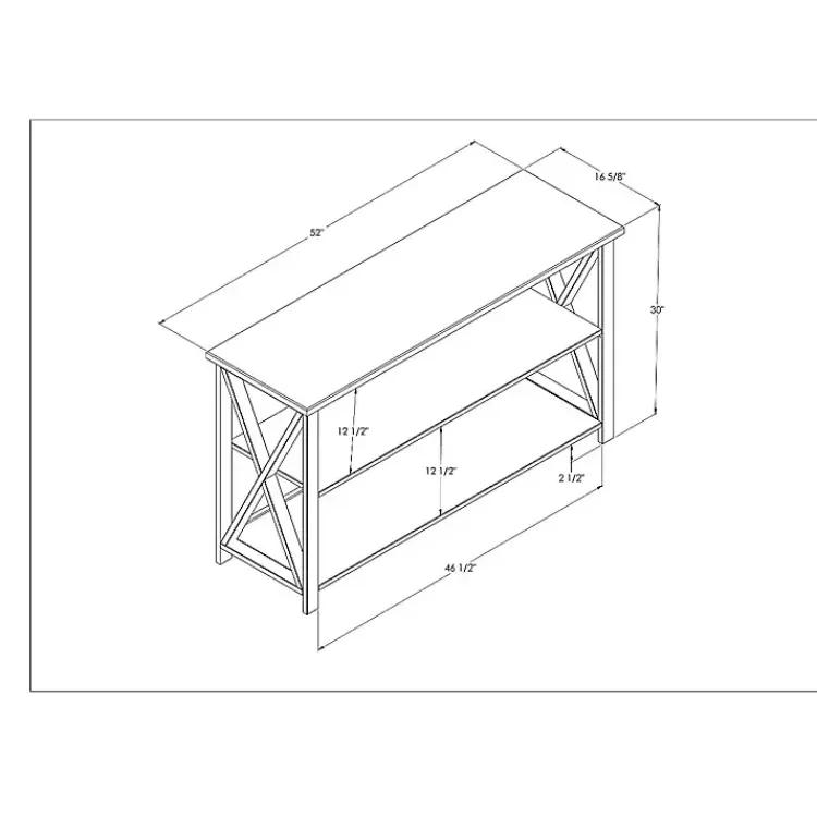 Console Tables-Kirklands Home Black and Rustic Oak Wood Farmhouse Console Table