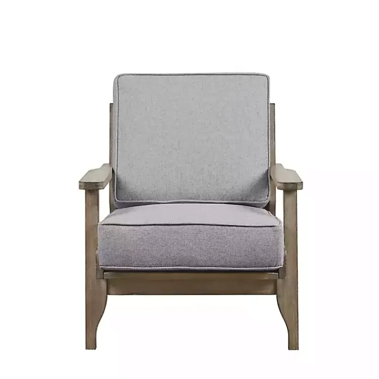 Accent Chairs-Kirklands Home and Distressed Wooden Malibu Accent Chair Gray