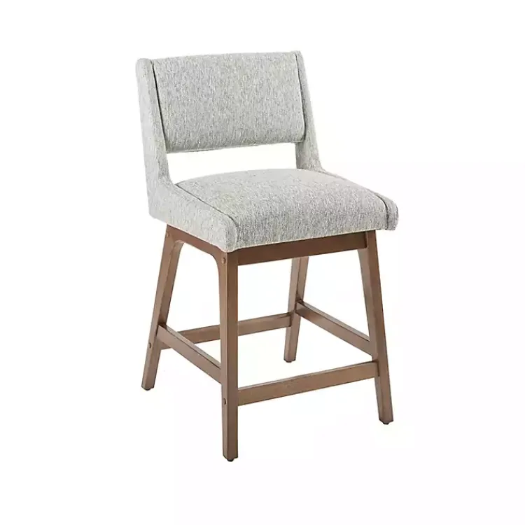 Bar Stools & Counter Height Stools-Kirklands Home Speckled Boomerang Modern Counter Stool Gray