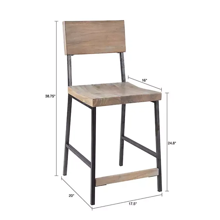 Bar Stools & Counter Height Stools-Kirklands Home Tacoma Counter Stool Tan