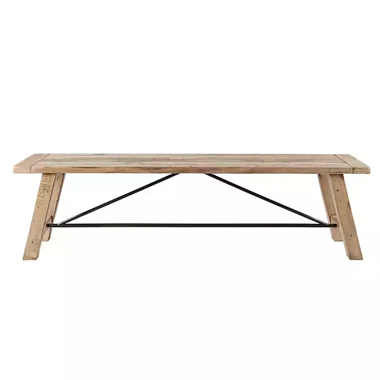 Benches & Ottomans-Kirklands Home Natural Wooden Sonoma Dining Bench Tan