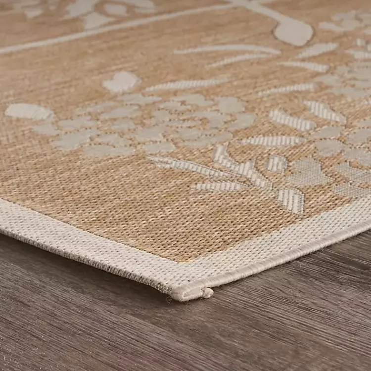 Outdoor Rugs-Kirklands Home Natural Flamingo Indoor/Outdoor Area Rug, 5x7