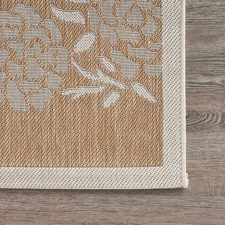 Outdoor Rugs-Kirklands Home Natural Flamingo Indoor/Outdoor Area Rug, 5x7