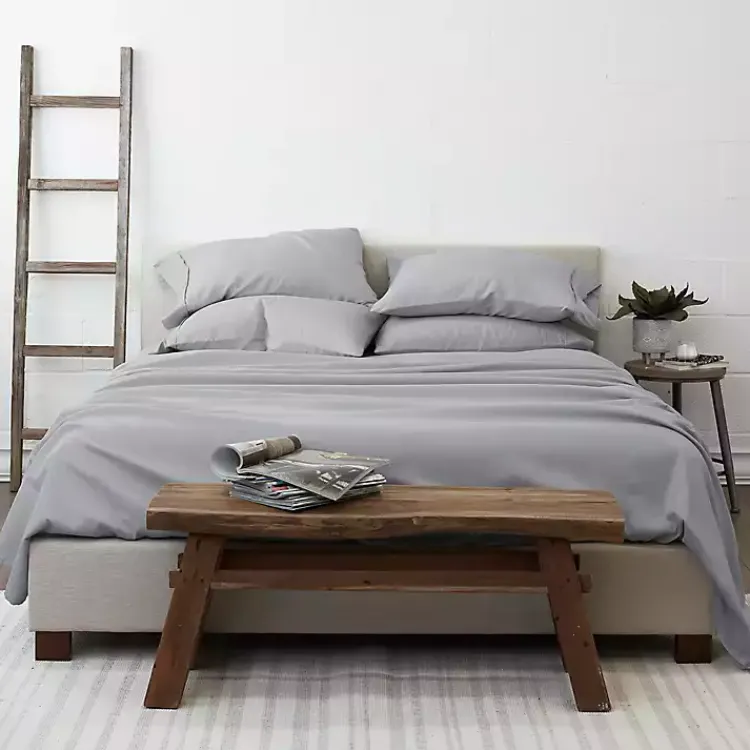 Bed Sheets-Kirklands Home Light Ultra Soft 4-pc. Twin Sheet Set Gray