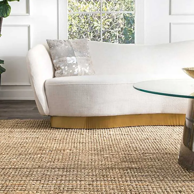 Area Rugs-Kirklands Home Hand Woven Chunky Loop Jute Caspar Runner Tan