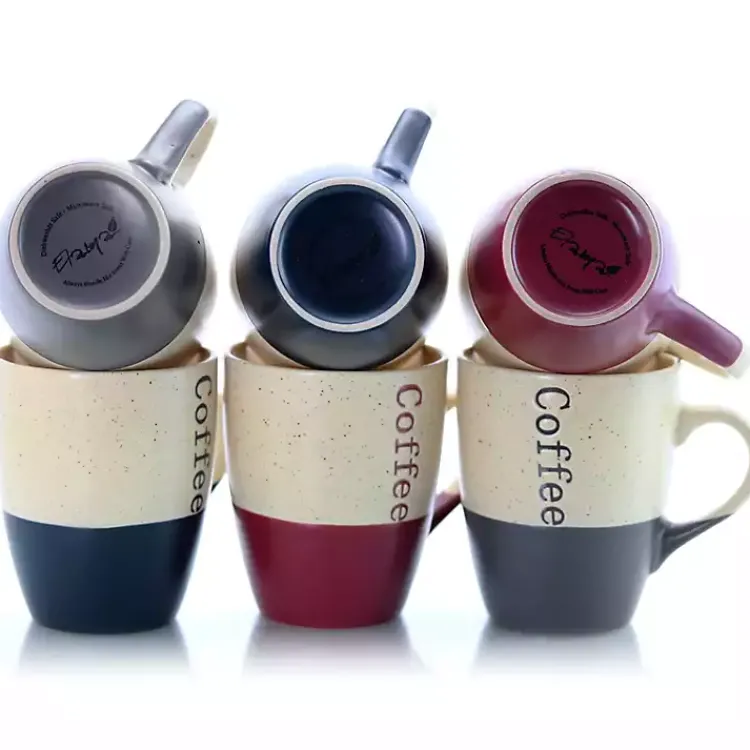 Glassware & Drinkware-Kirklands Home Speckled 6-pc. Coffee Mugs with Stand