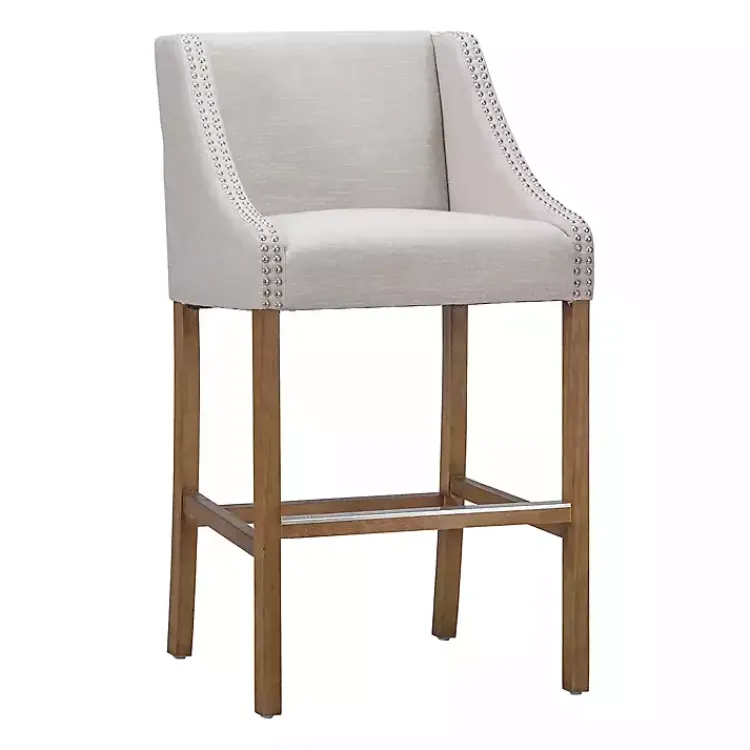 Bar Stools & Counter Height Stools-Kirklands Home Linen Castaic Barstool Tan