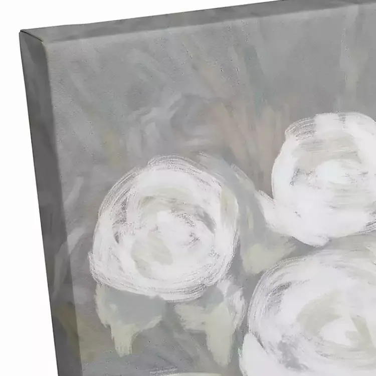 Canvas Art-Kirklands Home White and Gray Floral Assortment Canvas Art Print