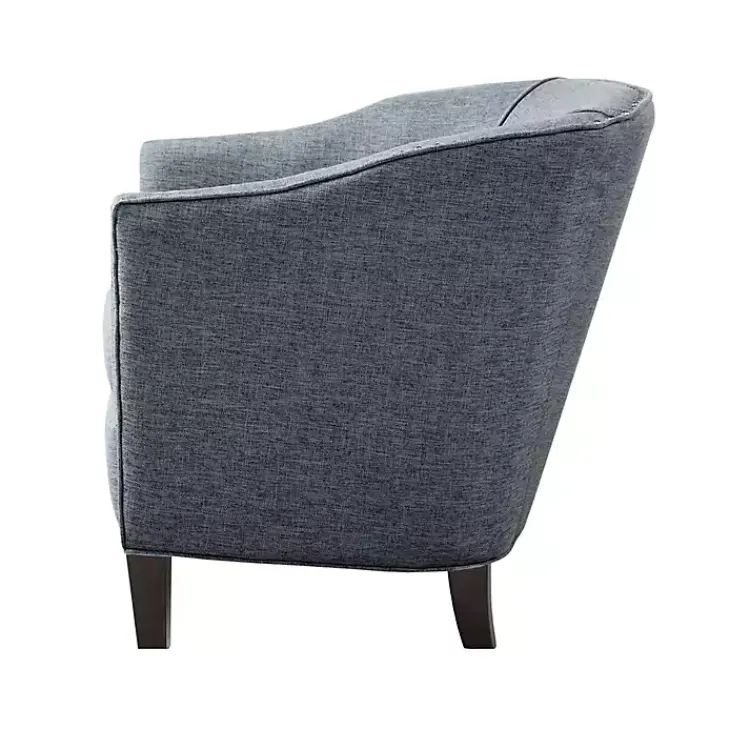Accent Chairs-Kirklands Home Emery Barrel Accent Chair Blue