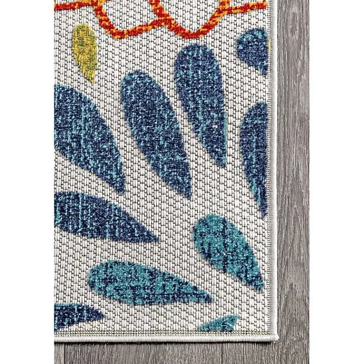 Outdoor Rugs-Kirklands Home Multicolor Burst Indoor/Outdoor Area Rug, 5x8