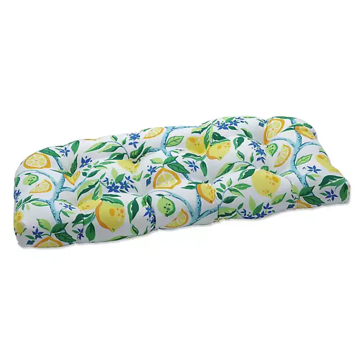 Outdoor Cushions & Pillows-Kirklands Home Lemon Vine Settee Cushion