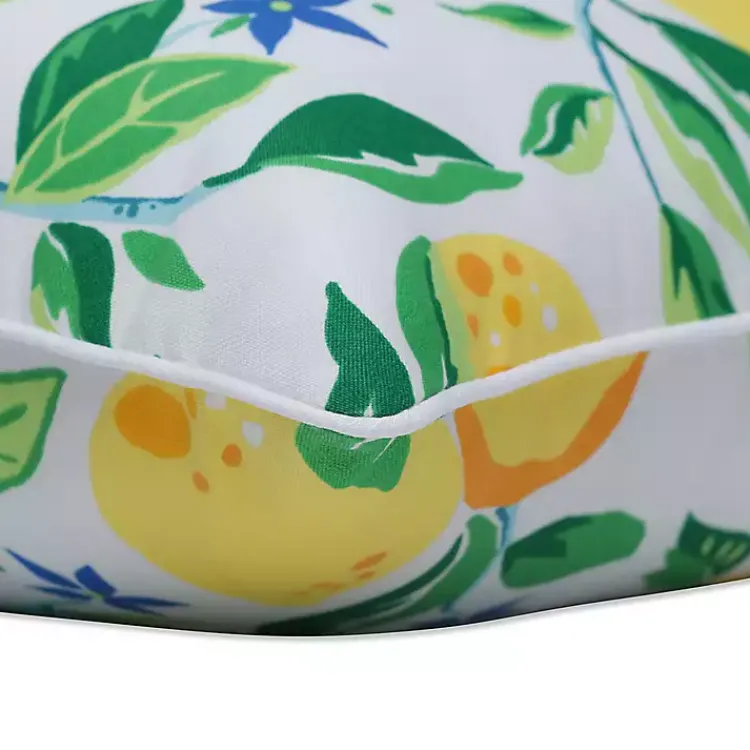 Outdoor Cushions & Pillows-Kirklands Home Lemon Vines Outdoor Throw Pillows, Set of 2