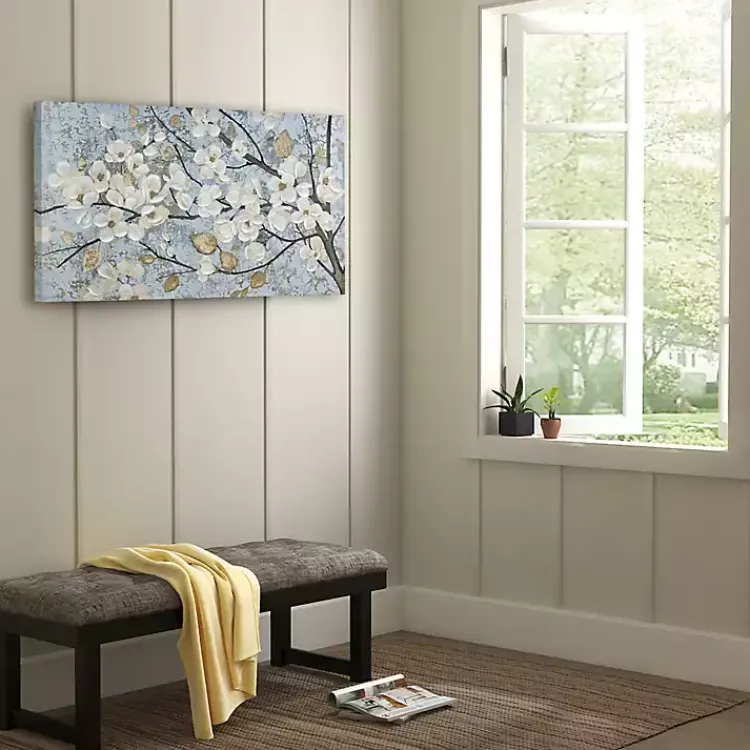 Canvas Art-Kirklands Home Luminous Gold Foil Bloom Canvas Art Print