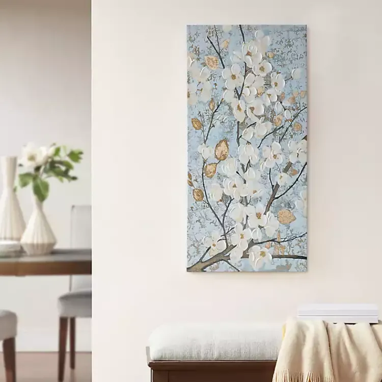 Canvas Art-Kirklands Home Luminous Gold Foil Bloom Canvas Art Print