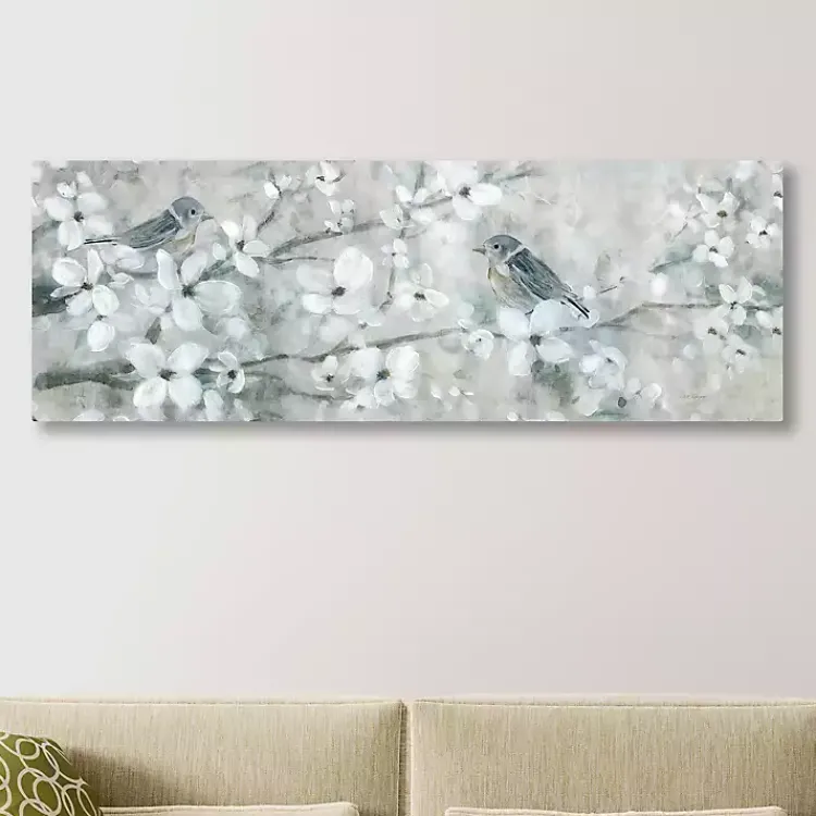 Canvas Art-Kirklands Home Welcoming Blossom Giclee Canvas Art Print Blue