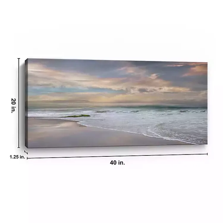 Canvas Art-Kirklands Home Soft Twilight Giclee Canvas Art Print, 40x20 in. Blue