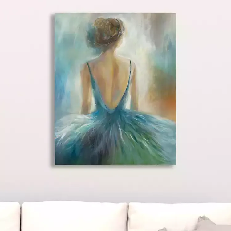 Canvas Art-Kirklands Home Lady in Blue Giclee Canvas Art Print