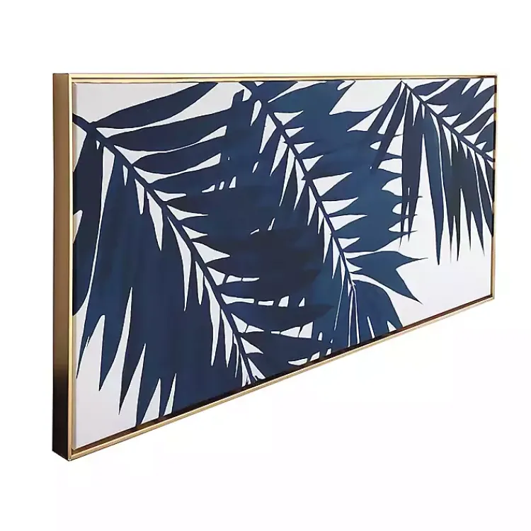Canvas Art-Kirklands Home Blue Palms Framed Canvas Art Print