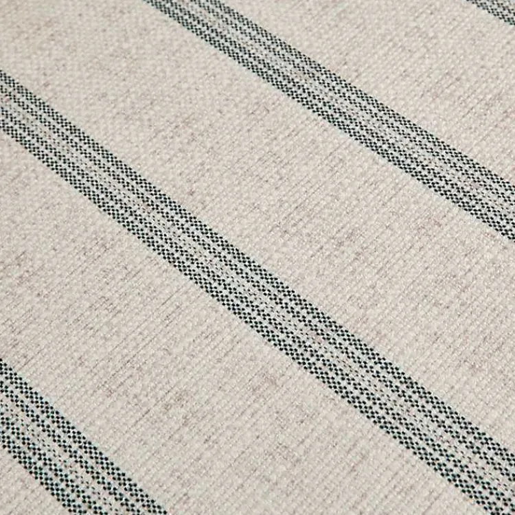 Benches & Ottomans-Kirklands Home Ellen Navy Stripe Martha Stewart Cocktail Ottoman Ivory