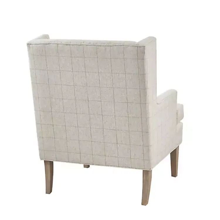 Accent Chairs-Kirklands Home Beige Decker Martha Stewart Accent Chair Brown