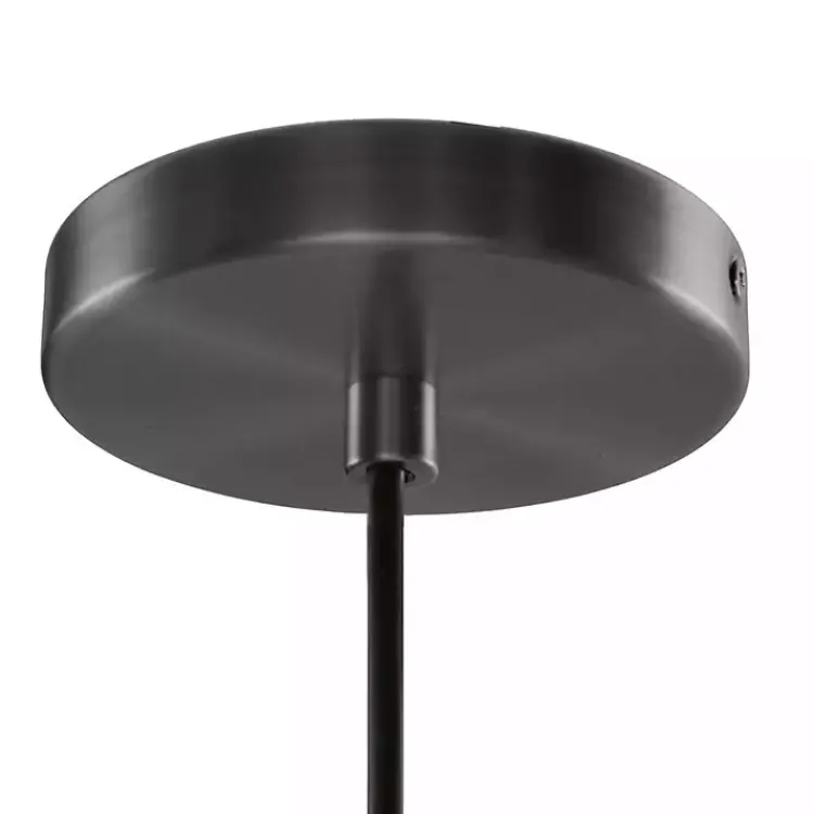 Chandeliers & Pendant Lighting-Kirklands Home Dark Metal Glass Avalon Pendant Light Gray