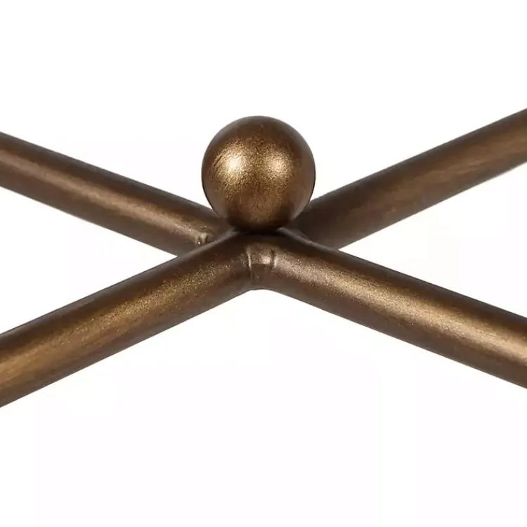 Coffee Tables-Kirklands Home Glass and Metal Rectangle Porter Coffee Table Gold