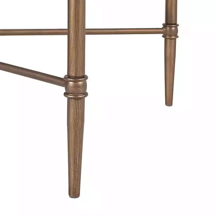 Coffee Tables-Kirklands Home Glass and Metal Rectangle Porter Coffee Table Gold