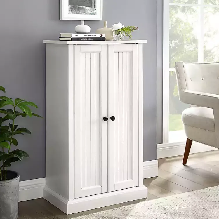 Cabinets & Sideboards-Kirklands Home Seaside Accent Cabinet White