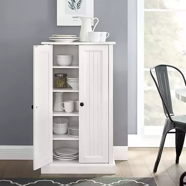 Cabinets & Sideboards-Kirklands Home Seaside Accent Cabinet White