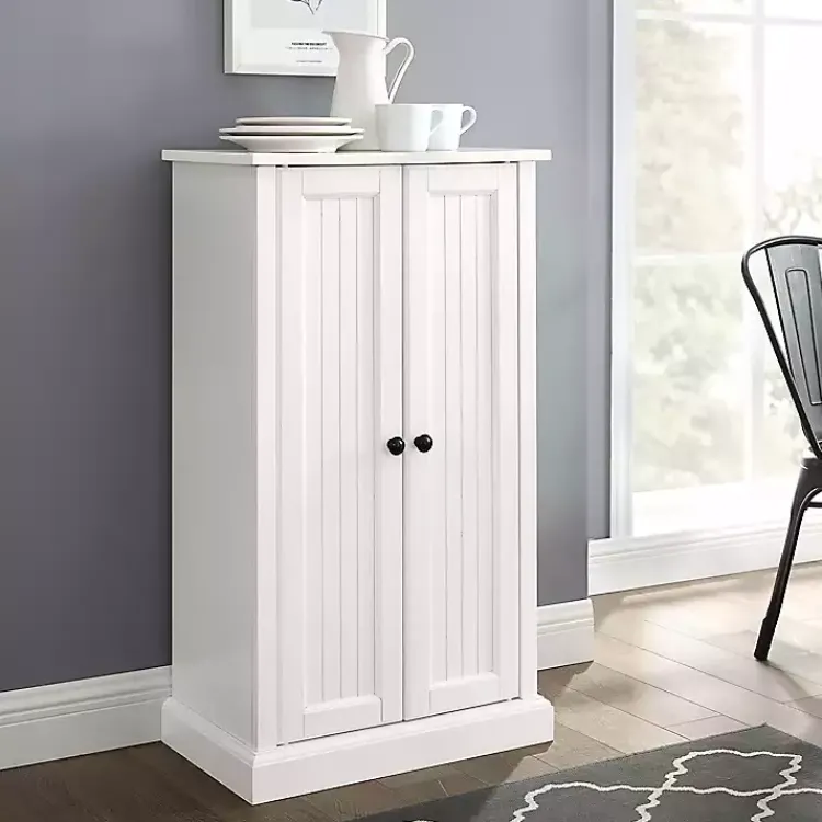 Cabinets & Sideboards-Kirklands Home Seaside Accent Cabinet White