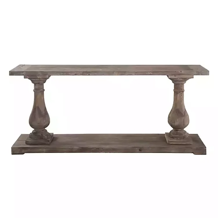Console Tables-Kirklands Home Reclaimed Pine Caroline Console Table Brown