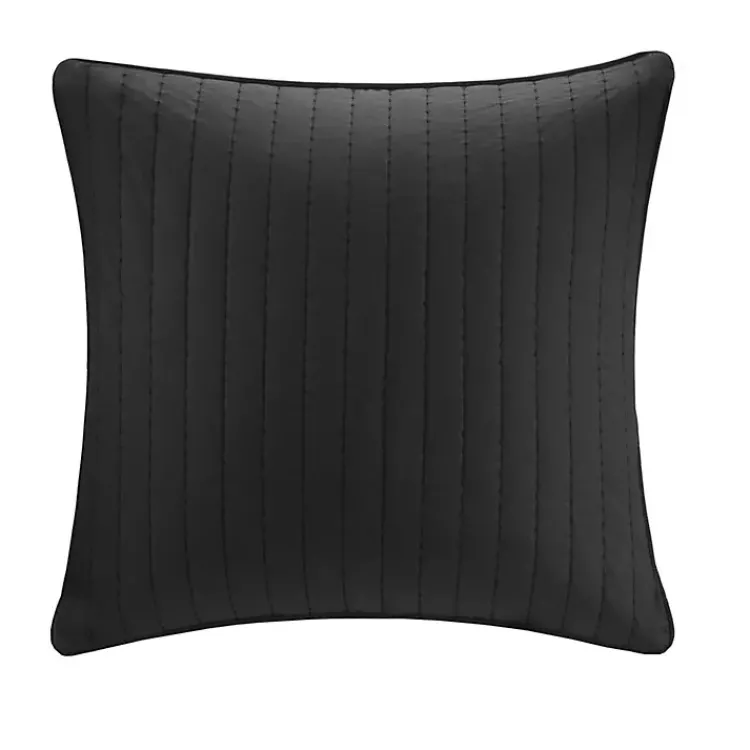 Bedding Essentials-Kirklands Home Quilted Euro Sham Black