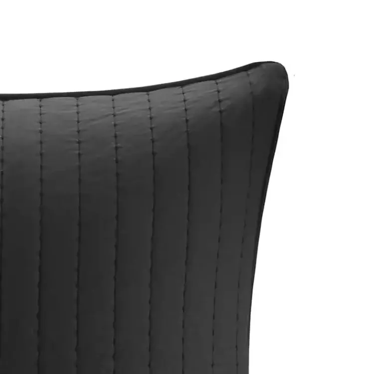 Bedding Essentials-Kirklands Home Quilted Euro Sham Black