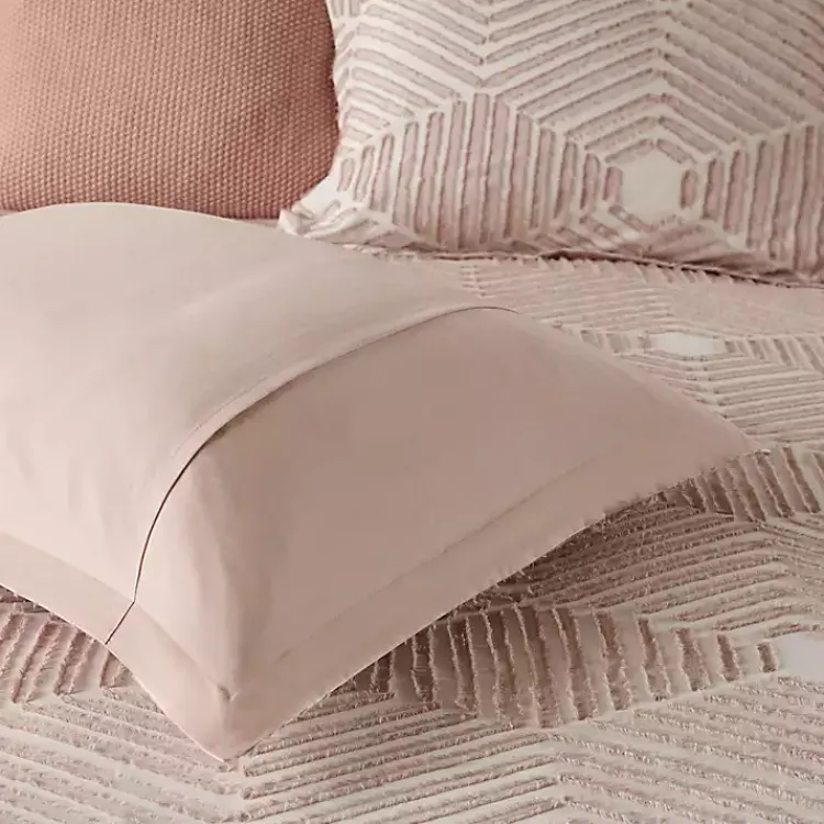Comforters-Kirklands Home Soft Pink Tufted Full/Queen 3-pc. Comforter Set