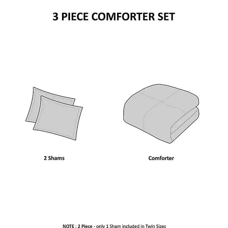 Comforters-Kirklands Home Soft Pink Tufted Full/Queen 3-pc. Comforter Set