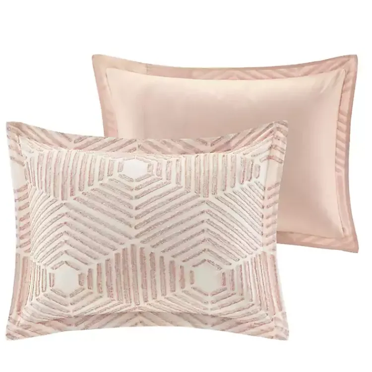 Comforters-Kirklands Home Soft Pink Tufted King 3-pc. Comforter Set