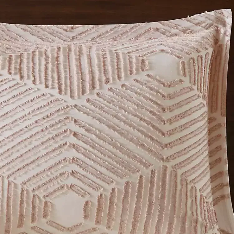 Comforters-Kirklands Home Soft Pink Tufted King 3-pc. Comforter Set