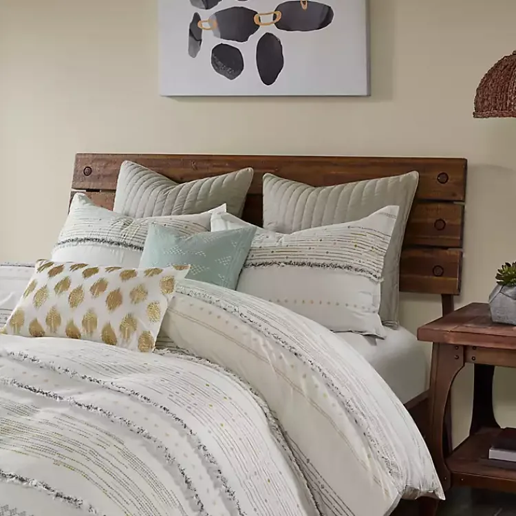 Comforters-Kirklands Home Neutral Stripe Full/Queen 3-pc. Comforter Set