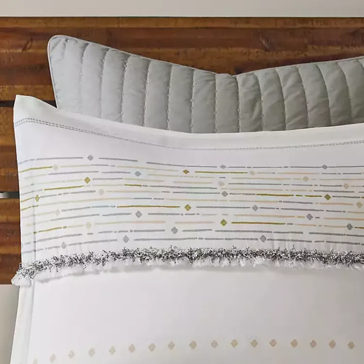 Comforters-Kirklands Home Neutral Stripe Full/Queen 3-pc. Comforter Set