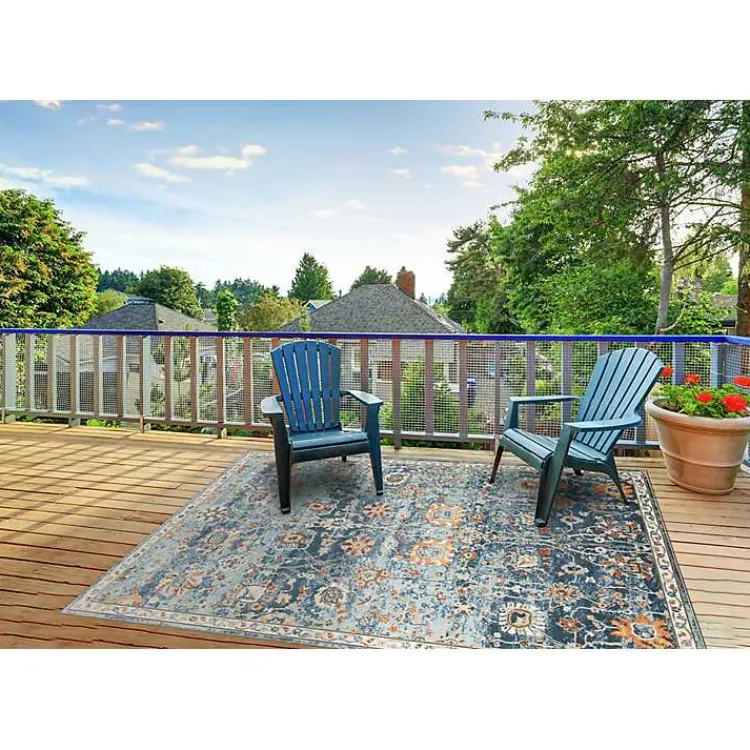 Area Rugs-Kirklands Home Navy Bohemian Area Rug, 7x9 Blue