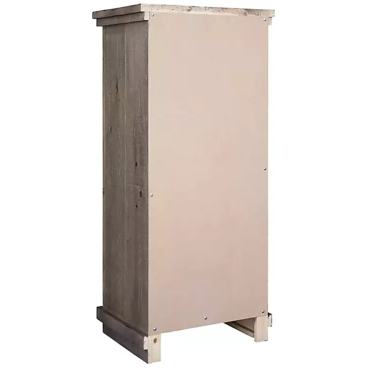 Dressers & Chests-Kirklands Home Weathered Wooden 5-Drawer Willow Chest Gray