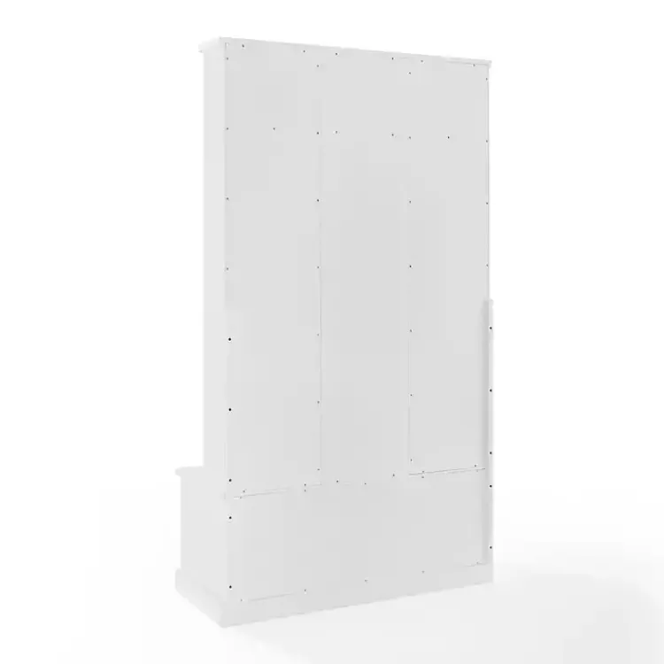 Entryway Furniture-Kirklands Home White Ellison Hall Tree with Storage Bench